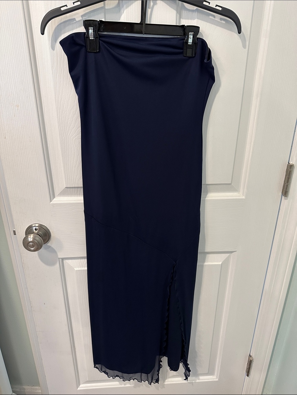 Urban Outfitters Navy Strapless Mid-Calf Dress
